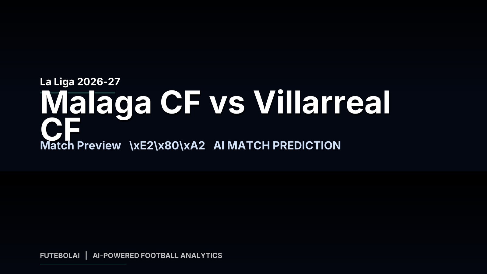 Malaga CF vs Villarreal CF – La Liga 2026-27 – AI Generated
